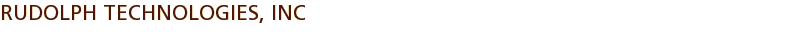 Rudolph Technologies, Inc.